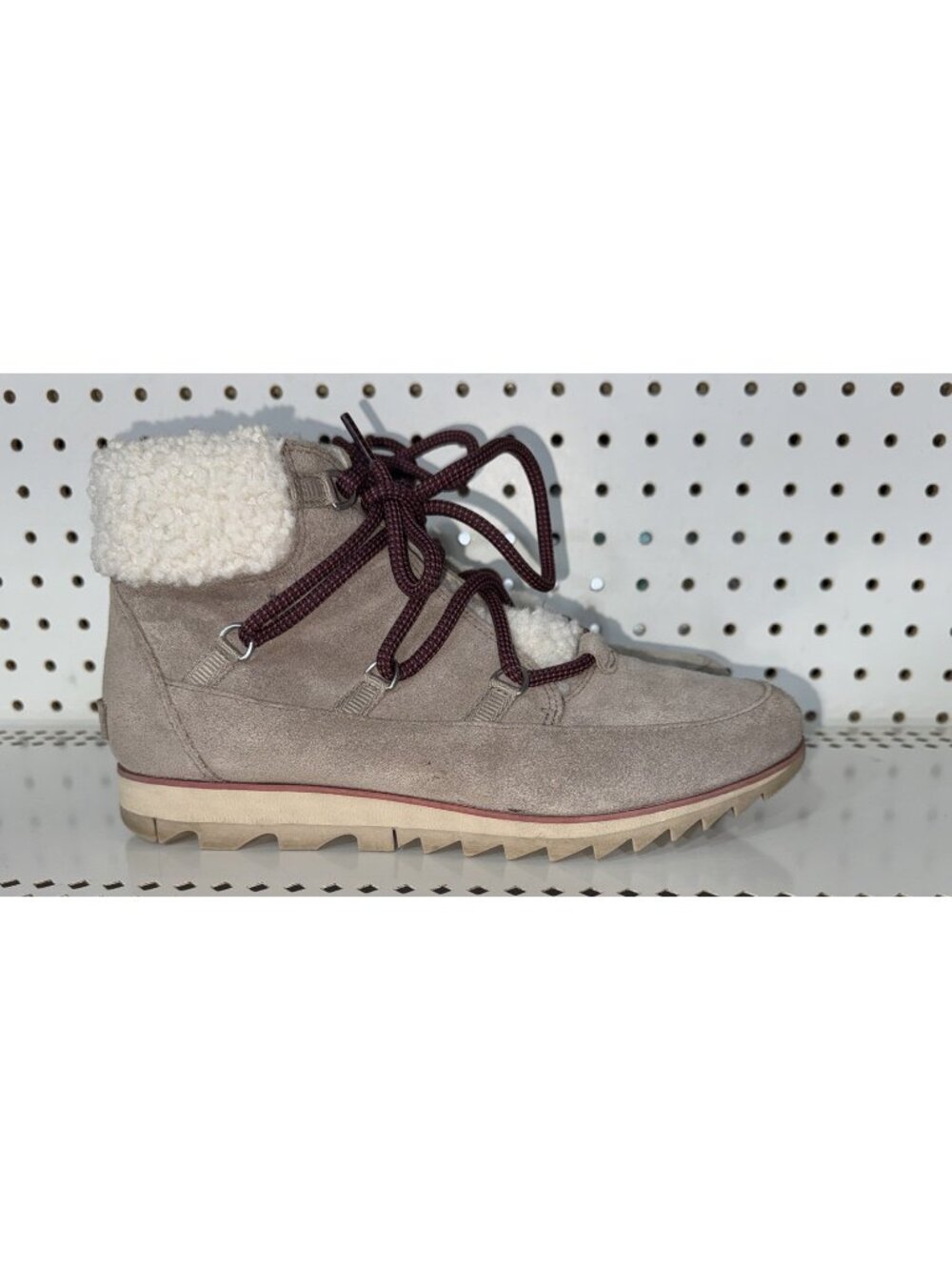 Sorel Harlow Lace Cozy Womens Faux Fur Lined Ankle Boots Booties Size 10 Cream